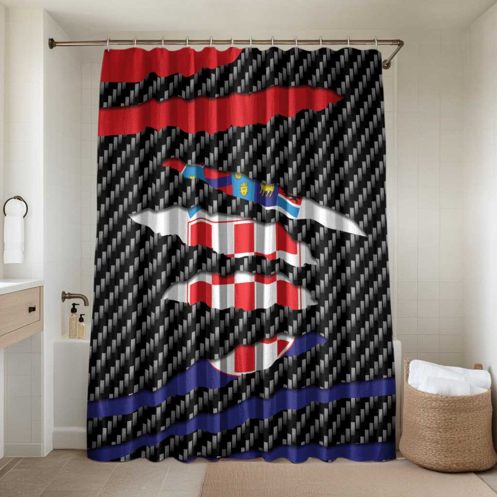 Croatia Beast Bathroom Set Ripped Flag Graphic - Wonder Print Shop
