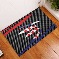 Croatia Beast Rubber Doormat Ripped Flag Graphic - Wonder Print Shop