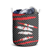 Poland Beast Laundry Basket Ripped Flag Graphic - Wonder Print Shop