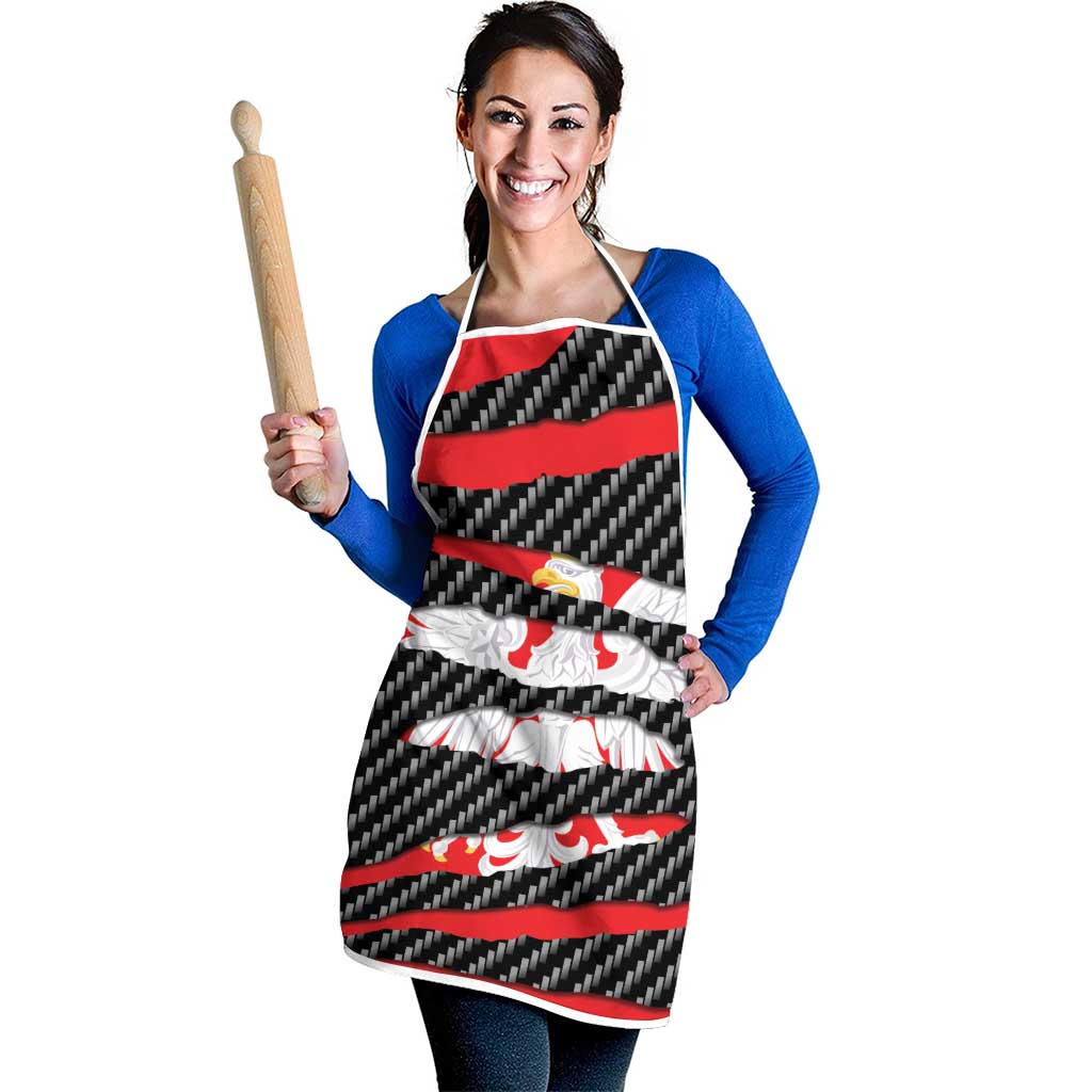 Poland Beast Apron Ripped Flag Graphic - Wonder Print Shop