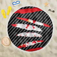 Poland Beast Beach Blanket Ripped Flag Graphic - Wonder Print Shop