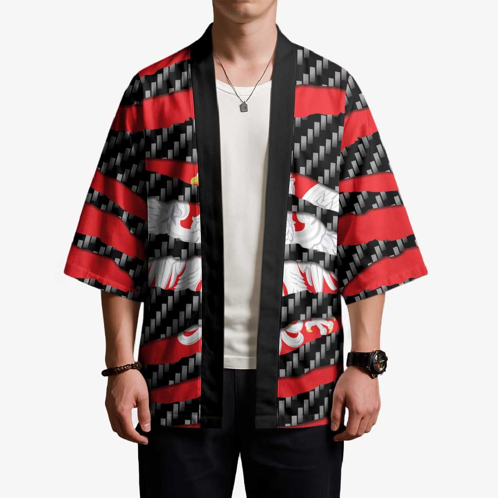 Poland Beast Kimono Ripped Flag Graphic - Wonder Print Shop