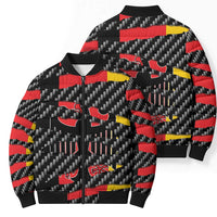 Germany Beast Bomber Puffer Jacket Ripped Flag Graphic - Wonder Print Shop