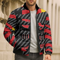 Germany Beast Bomber Puffer Jacket Ripped Flag Graphic - Wonder Print Shop
