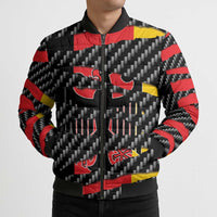 Germany Beast Bomber Puffer Jacket Ripped Flag Graphic - Wonder Print Shop