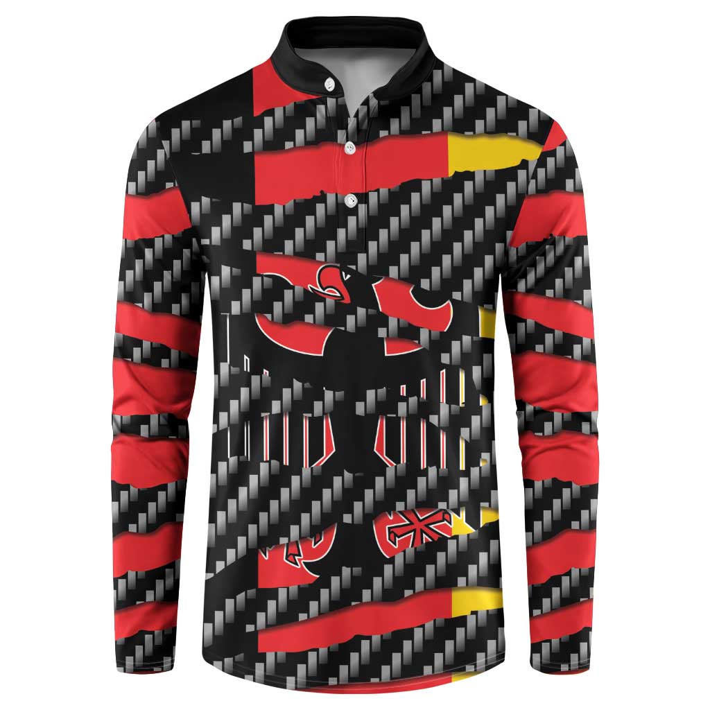 Germany Beast Button Sweatshirt Ripped Flag Graphic - Wonder Print Shop