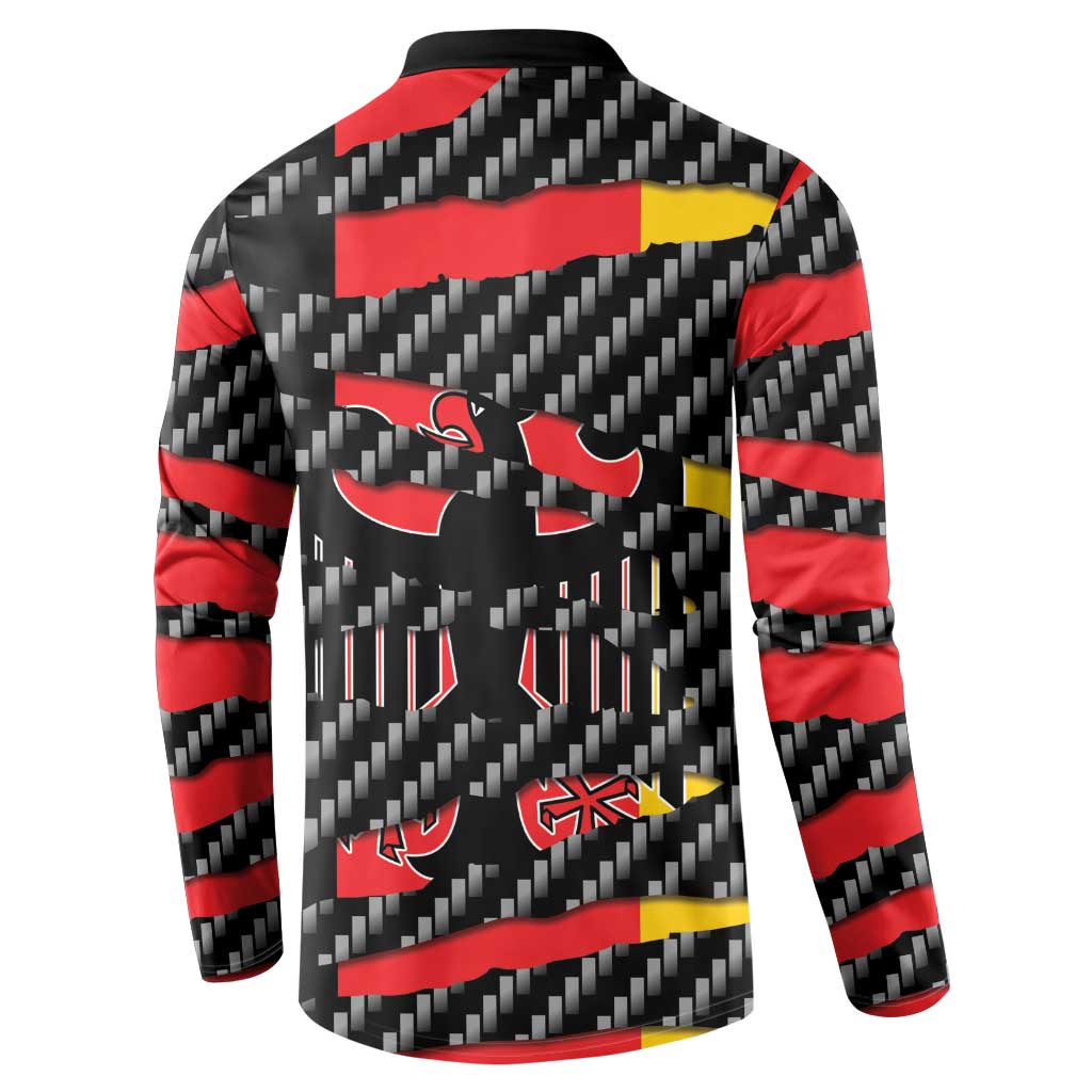 Germany Beast Button Sweatshirt Ripped Flag Graphic - Wonder Print Shop