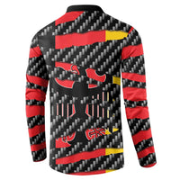 Germany Beast Button Sweatshirt Ripped Flag Graphic - Wonder Print Shop