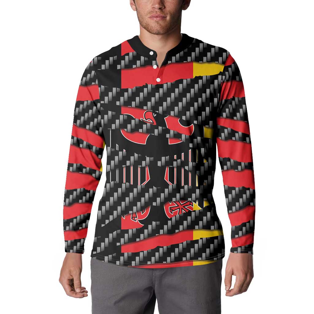 Germany Beast Button Sweatshirt Ripped Flag Graphic - Wonder Print Shop