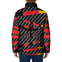 Germany Beast Padded Jacket Ripped Flag Graphic - Wonder Print Shop