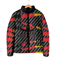Germany Beast Padded Jacket Ripped Flag Graphic - Wonder Print Shop