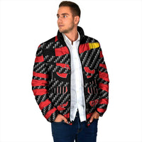 Germany Beast Padded Jacket Ripped Flag Graphic - Wonder Print Shop