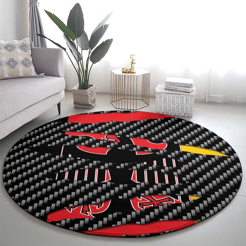 Germany Beast Round Carpet Ripped Flag Graphic - Wonder Print Shop