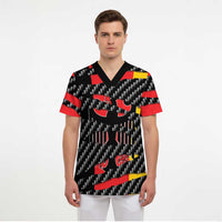 Germany Beast Scrub Top Ripped Flag Graphic - Wonder Print Shop