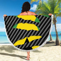 Jamaica Beast Beach Blanket Ripped Flag Graphic - Wonder Print Shop