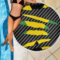Jamaica Beast Beach Blanket Ripped Flag Graphic - Wonder Print Shop