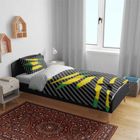 Jamaica Beast Bedding Set Ripped Flag Graphic - Wonder Print Shop