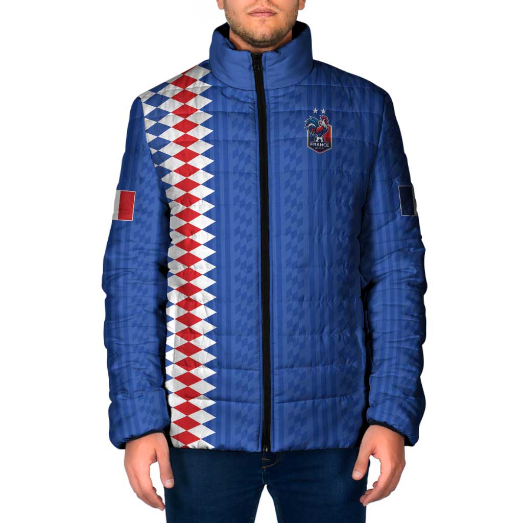 Custom World Football 2026 France Padded Jacket Les Bleus Road To Champions - Wonder Print Shop