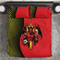 World Football 2026 Belgium Bedding Set Red Devils Go Champions - Wonder Print Shop