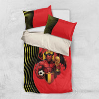 World Football 2026 Belgium Bedding Set Red Devils Go Champions - Wonder Print Shop