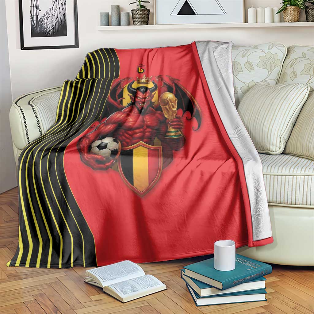 World Football 2026 Belgium Blanket Red Devils Go Champions - Wonder Print Shop