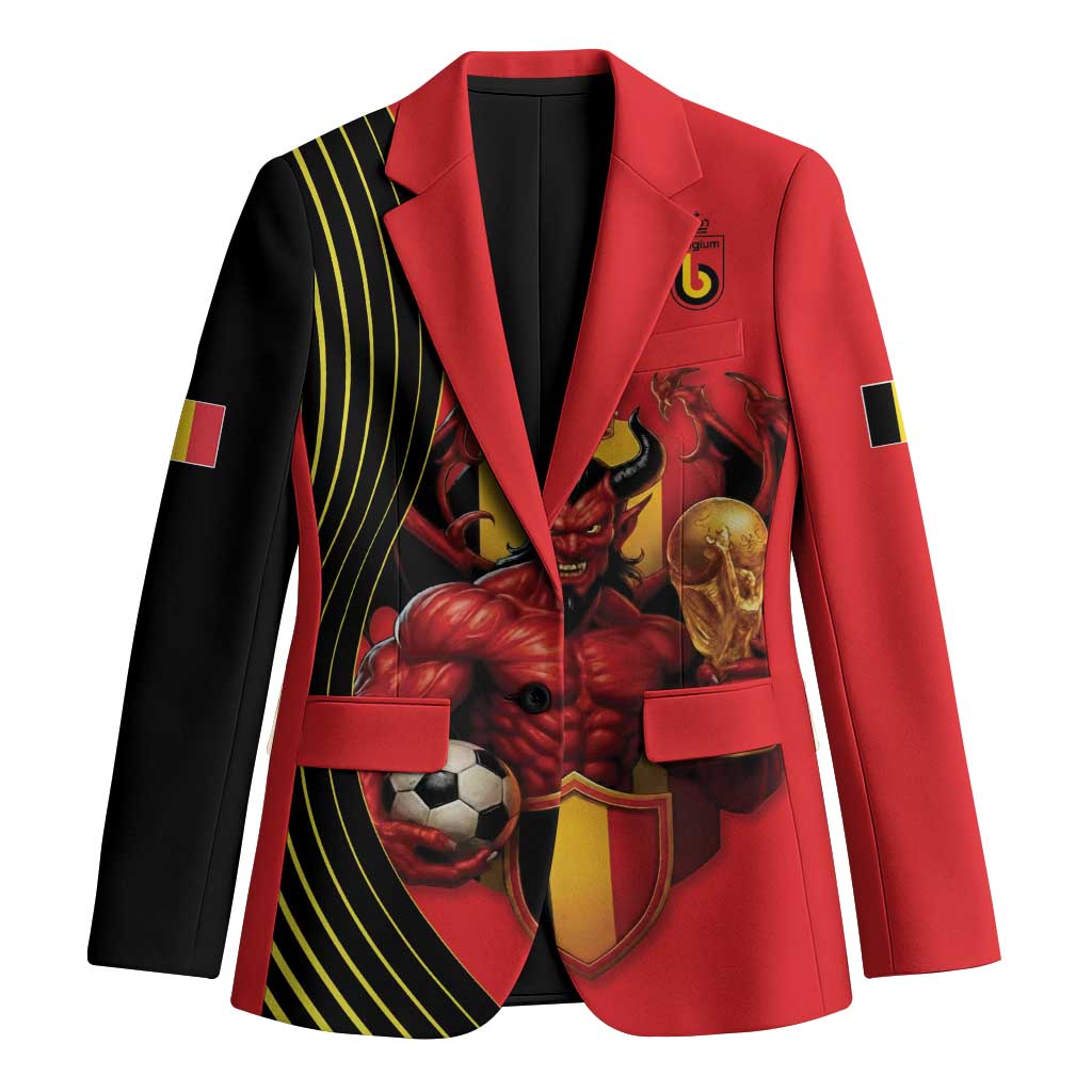 Custom World Football 2026 Belgium Blazer Red Devils Go Champions - Wonder Print Shop