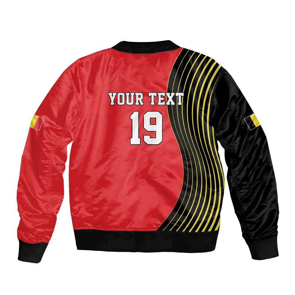 Custom World Football 2026 Belgium Bomber Jacket Red Devils Go Champions - Wonder Print Shop