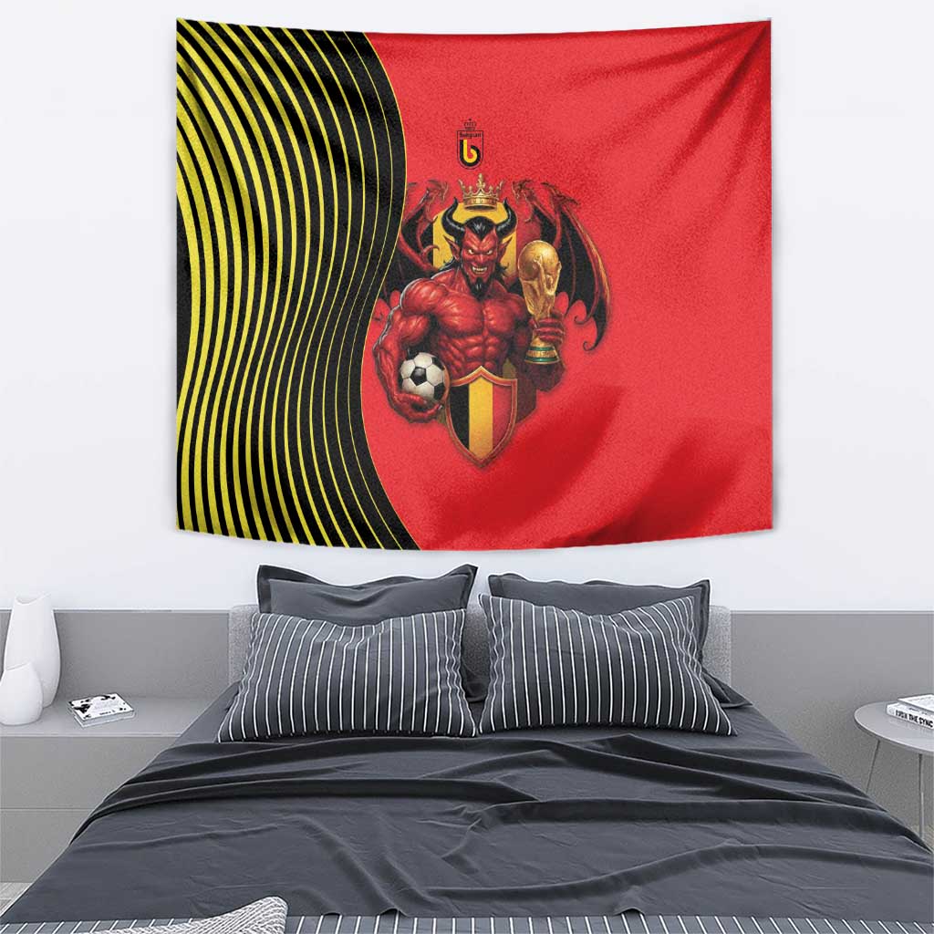 World Football 2026 Belgium Tapestry Red Devils Go Champions - Wonder Print Shop