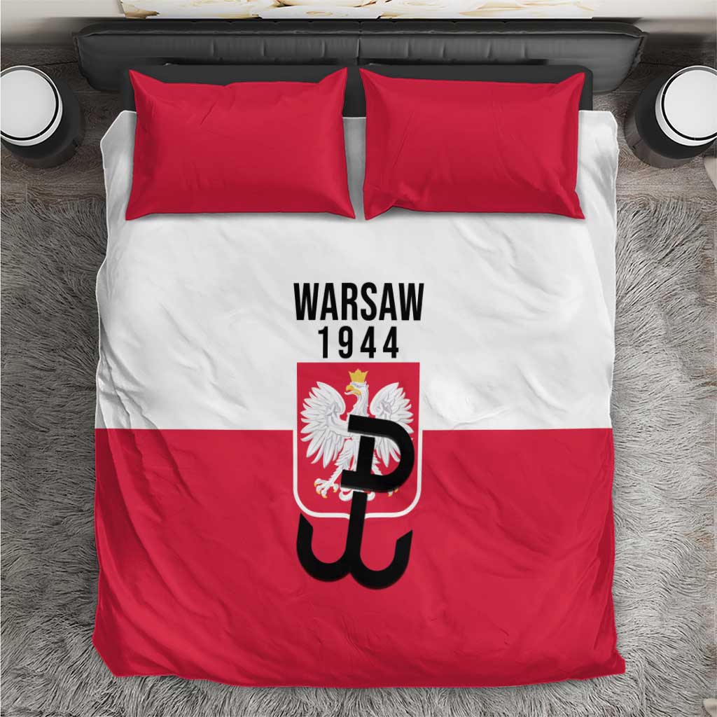 Warsaw Uprising 1944 Poland Bedding Set White Eagle Kotwica Bóg Honor Ojczyzna