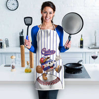 Cuba Baseball Apron Cuban Flag Mascot Design