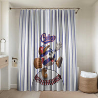 Cuba Baseball Bathroom Set Cuban Flag Mascot Design