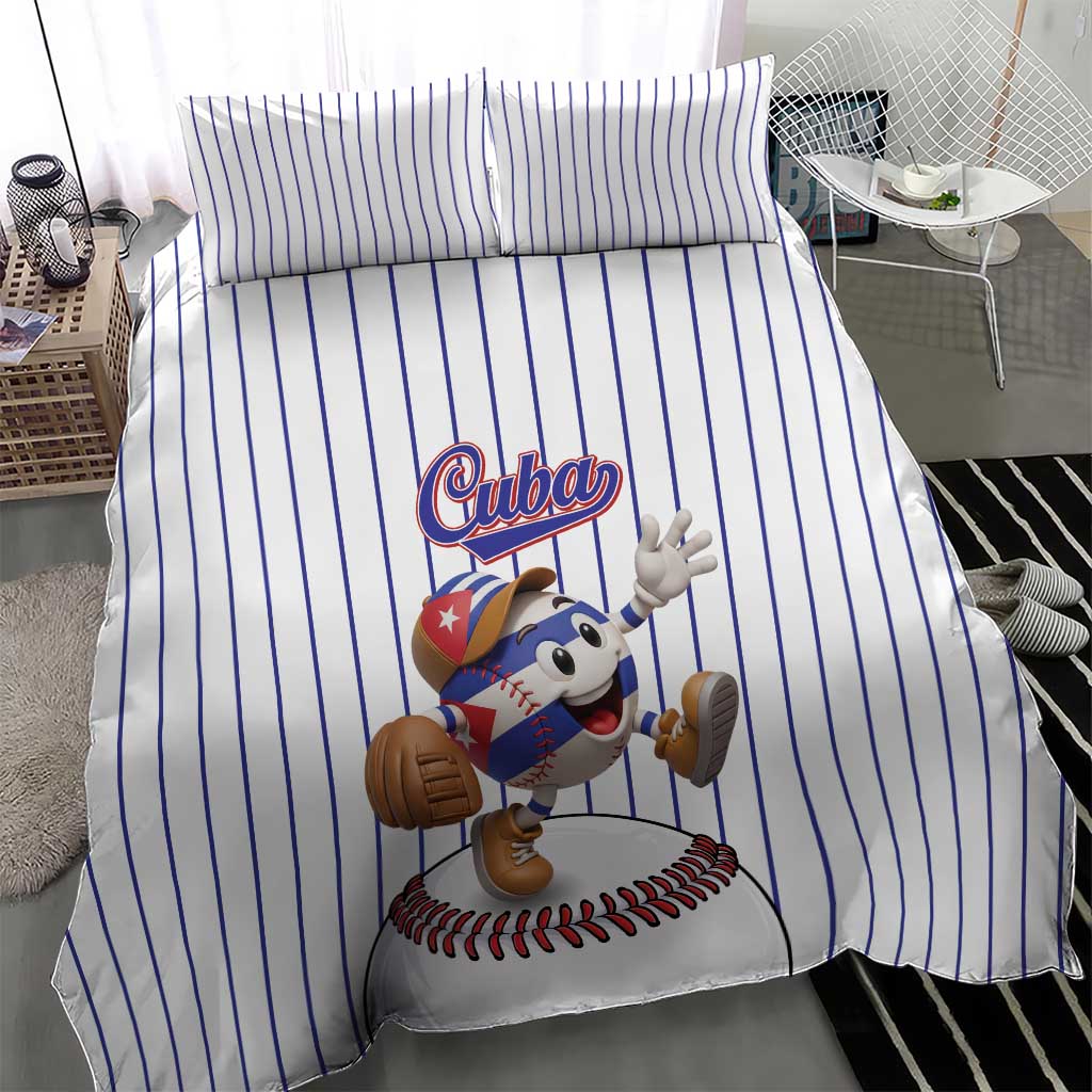 Cuba Baseball Bedding Set Cuban Flag Mascot Design