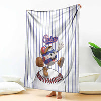 Cuba Baseball Blanket Cuban Flag Mascot Design