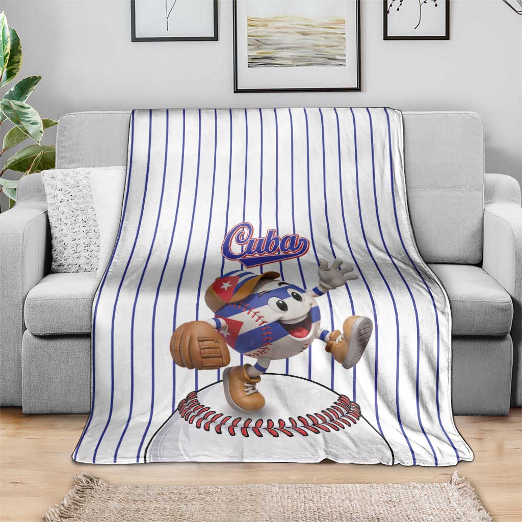 Cuba Baseball Blanket Cuban Flag Mascot Design