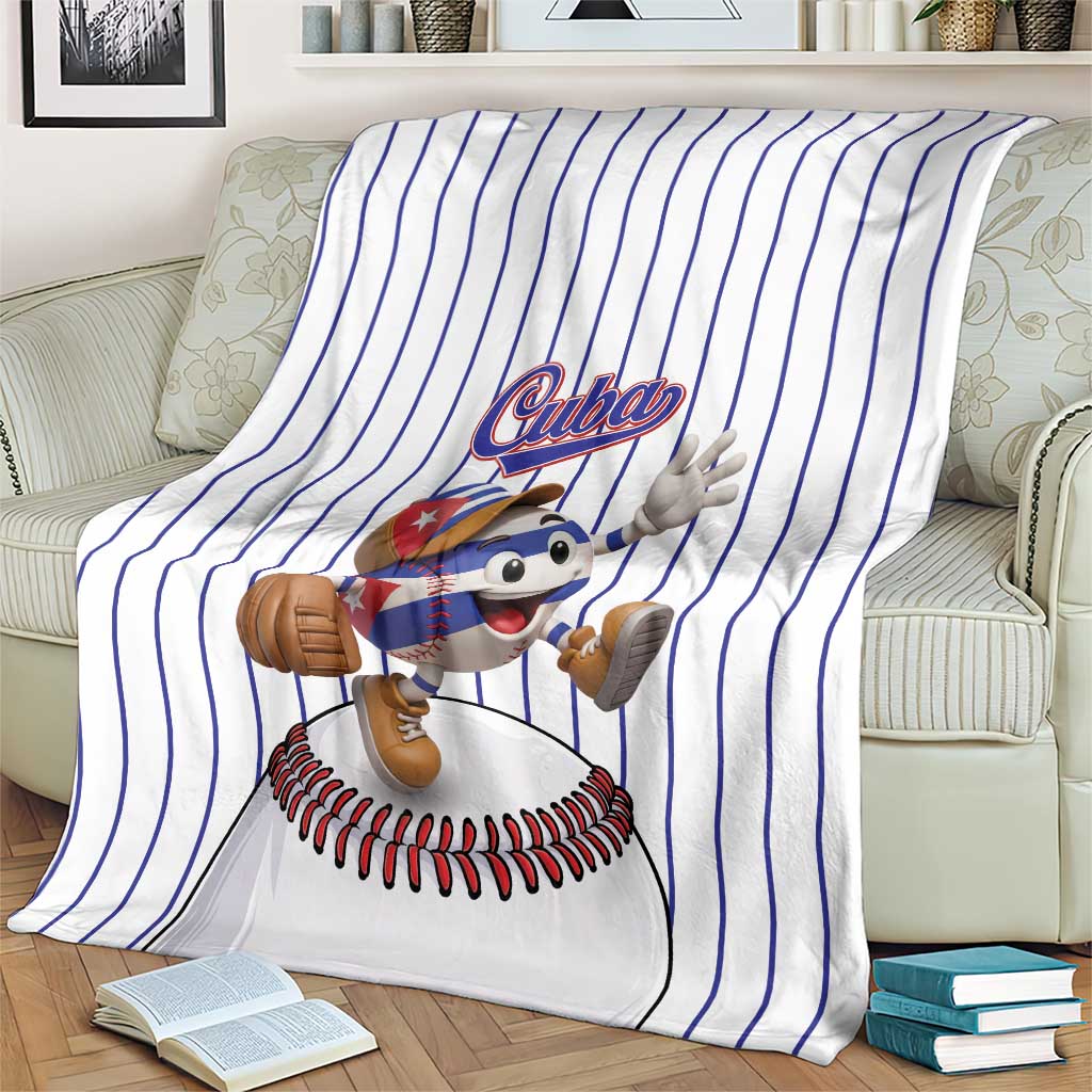 Cuba Baseball Blanket Cuban Flag Mascot Design