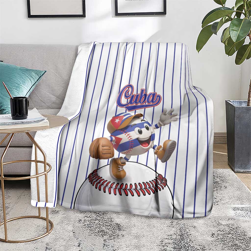 Cuba Baseball Blanket Cuban Flag Mascot Design