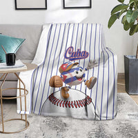 Cuba Baseball Blanket Cuban Flag Mascot Design