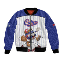 Cuba Baseball Custom Bomber Jacket Cuban Flag Mascot Design