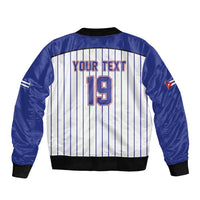 Cuba Baseball Custom Bomber Jacket Cuban Flag Mascot Design