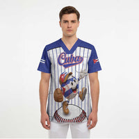 Cuba Baseball Custom Scrub Top Cuban Flag Mascot Design