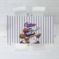 Cuba Baseball Tablecloth Cuban Flag Mascot Design