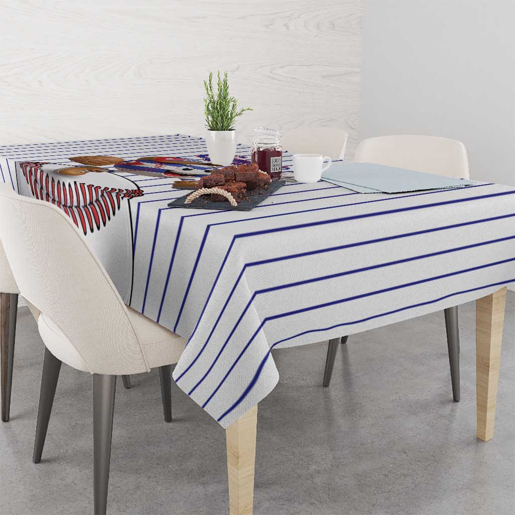 Cuba Baseball Tablecloth Cuban Flag Mascot Design