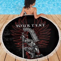 Personalized Poland Husaria Beach Blanket Polska Winged Hussar Knight Pride