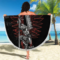 Personalized Poland Husaria Beach Blanket Polska Winged Hussar Knight Pride