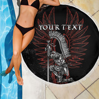 Personalized Poland Husaria Beach Blanket Polska Winged Hussar Knight Pride