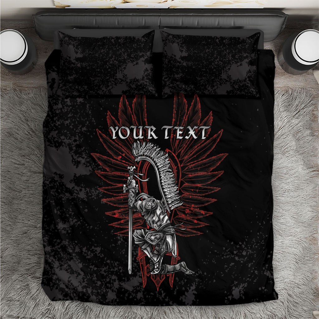 Personalized Poland Husaria Bedding Set Polska Winged Hussar Knight Pride