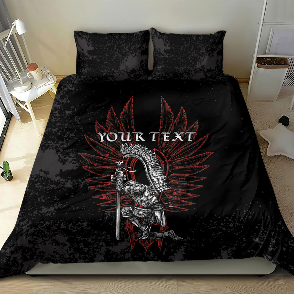 Personalized Poland Husaria Bedding Set Polska Winged Hussar Knight Pride