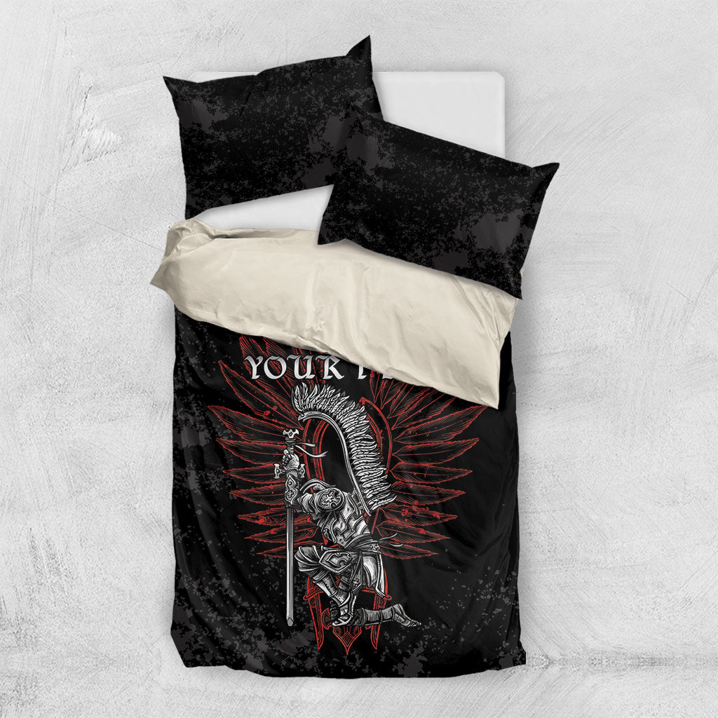 Personalized Poland Husaria Bedding Set Polska Winged Hussar Knight Pride