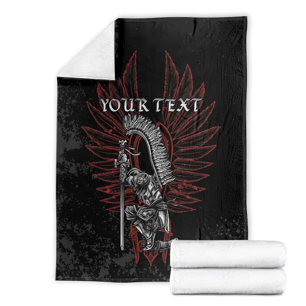 Personalized Poland Husaria Blanket Polska Winged Hussar Knight Pride