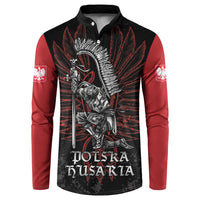 Personalized Poland Husaria Button Sweatshirt Polska Winged Hussar Knight Pride